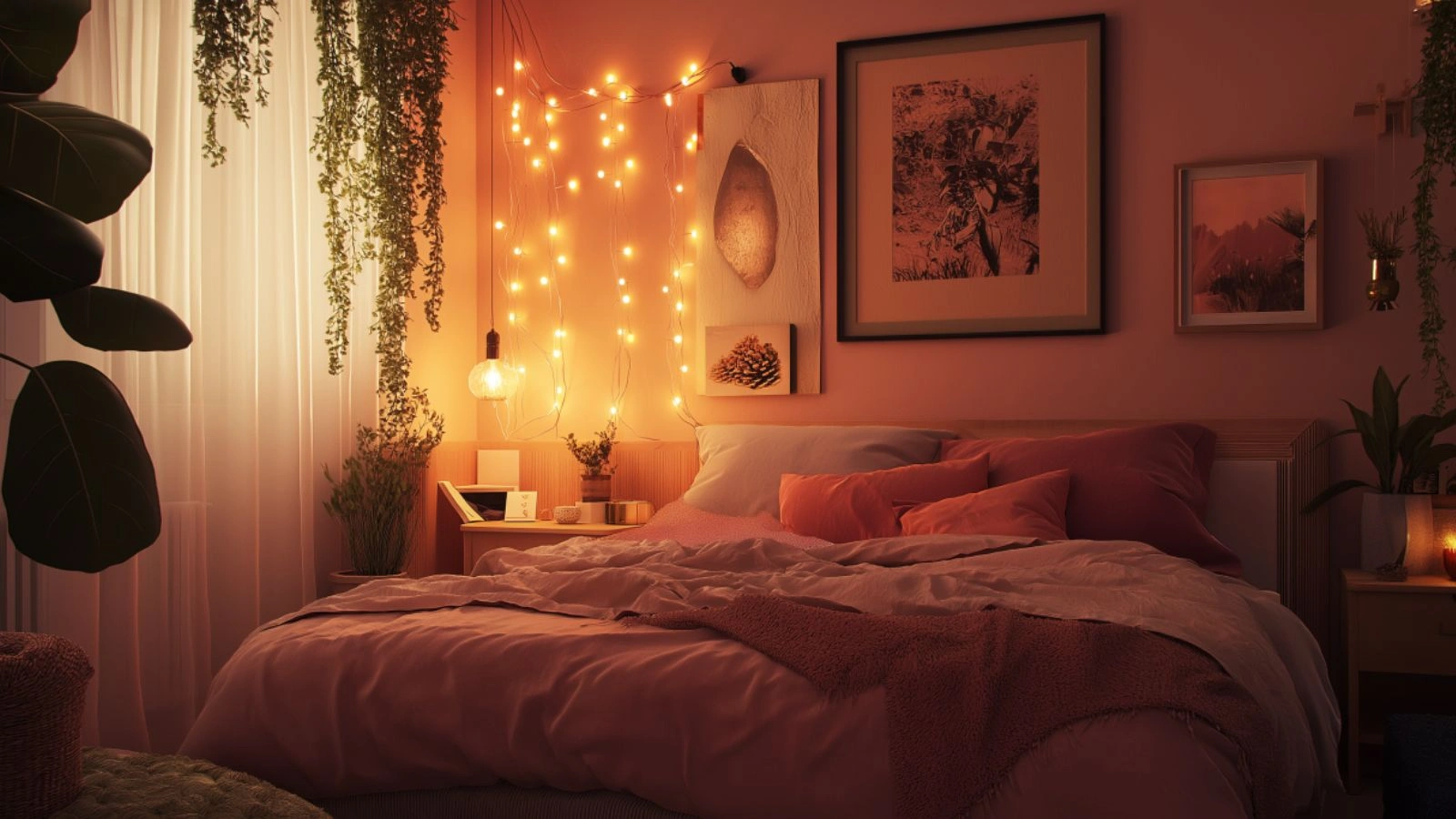 Cozy and Chic: Pink and Orange Bedroom Inspiration for a Stylish, Warm Retreat