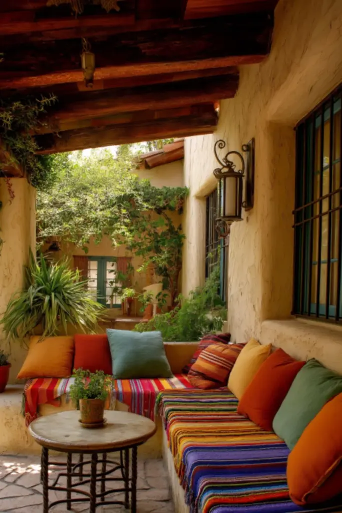 Design a Tranquil Mexican Patio Ideas Corner with Water Features for Authentic Relaxation