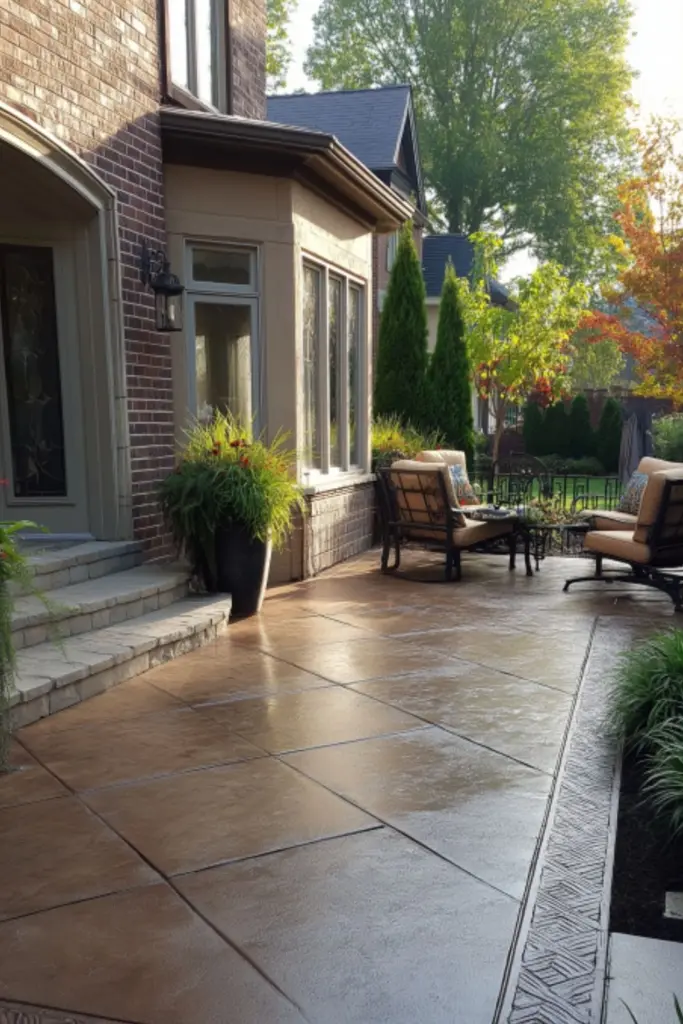 Creative Borders and Edging for Stamped Concrete Patio Designs That Add Stunning Detail