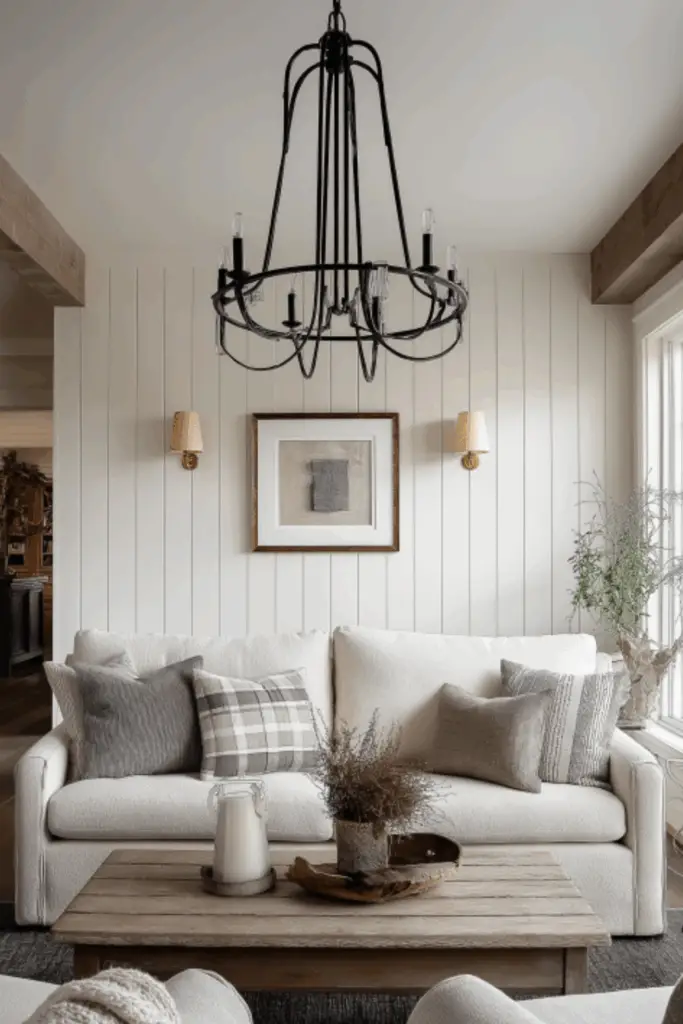 Modern Touches in a Classic Country Farmhouse Living Room: Style Ideas for a Beautiful Blend