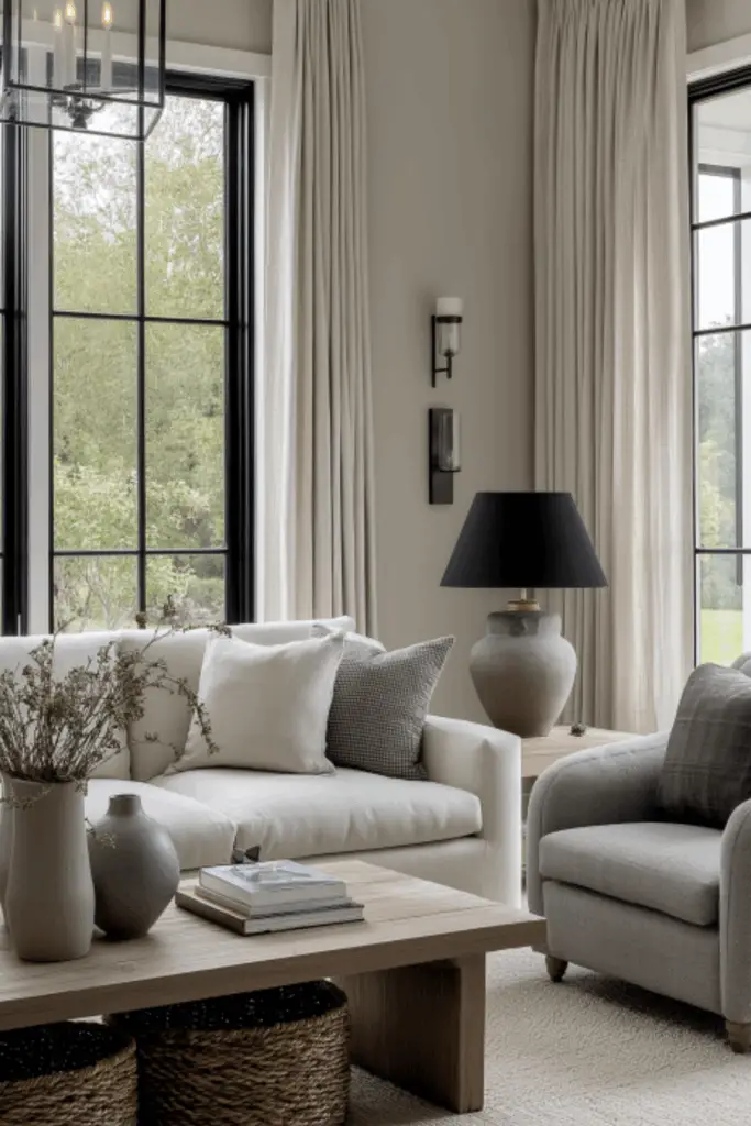 Modern Touches in a Classic Country Farmhouse Living Room: Style Ideas for a Beautiful Blend