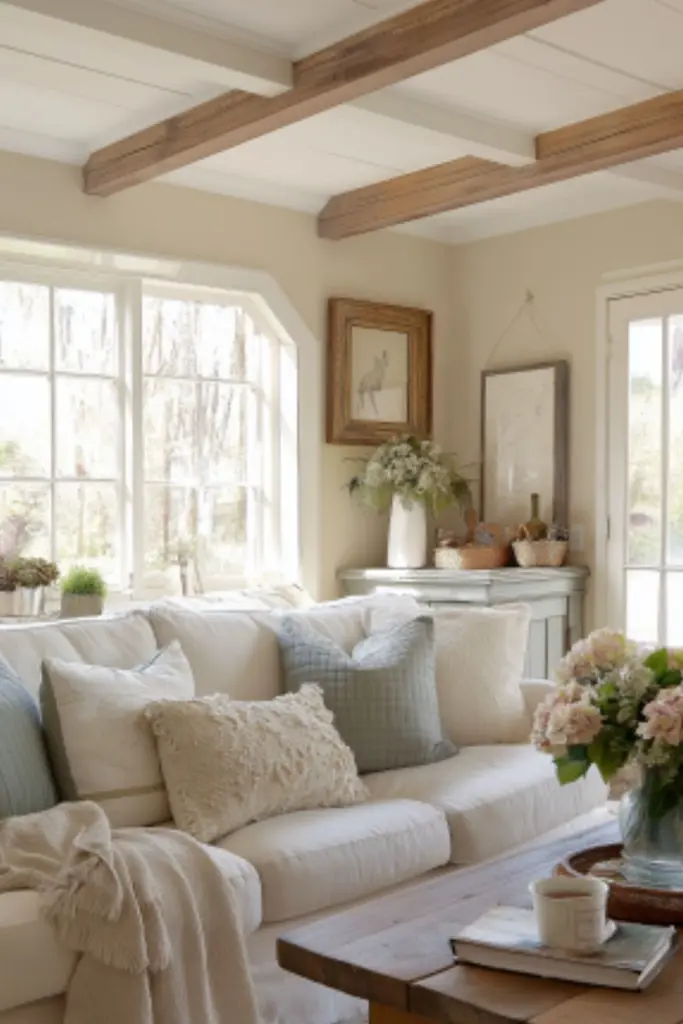 Light and Airy Cottage Style Living Room Decor Inspiration for a Serene Home Refresh