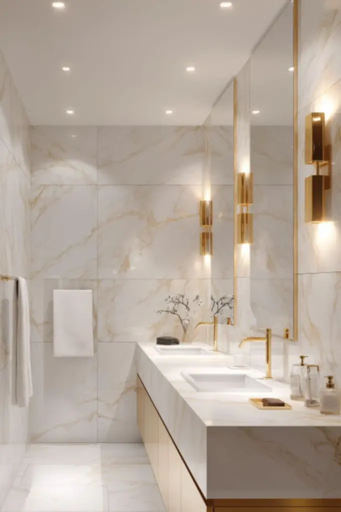 Luxury Master Bath Remodel Featuring Marble and Statement Lighting for an Elevated Spa-Like Retreat