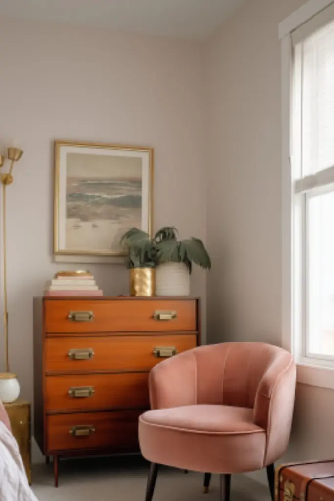 Moody Vintage Room Ideas with Dark Wood and Brass for Sophisticated Elegance