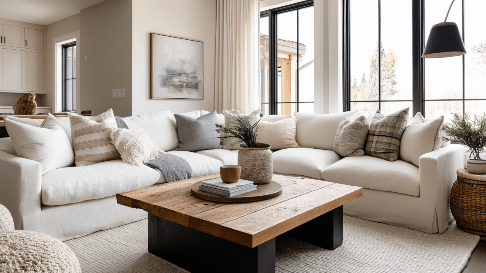 Modern Touches in a Classic Country Farmhouse Living Room: Style Ideas for a Beautiful Blend