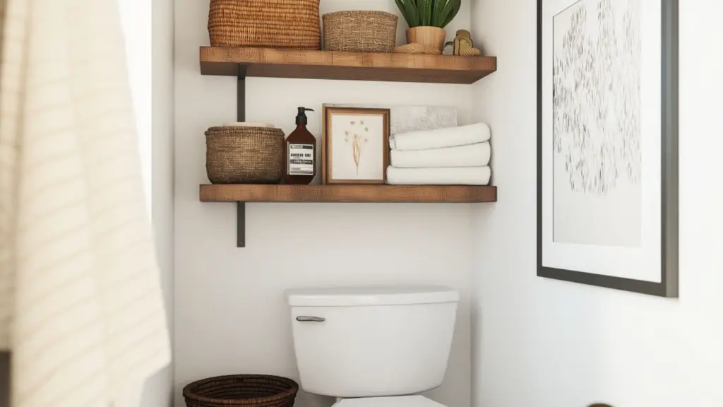 Half Bathroom Inspiration: Stylish Storage Solutions for Small Spaces