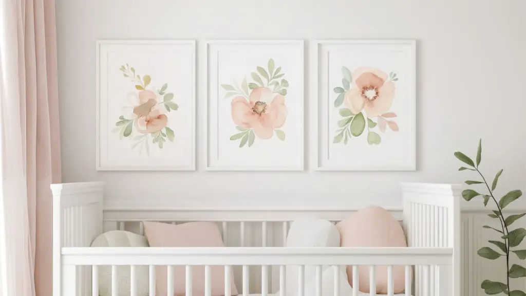 Floral Nursery Wall Art Ideas: Botanical Prints to Brighten Your Baby Girl’s Room