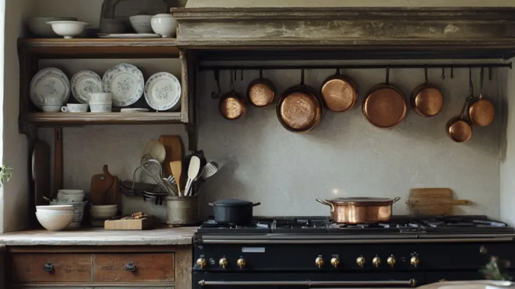 Modern French Chateau Kitchen with Antique Touches for Timeless Elegance