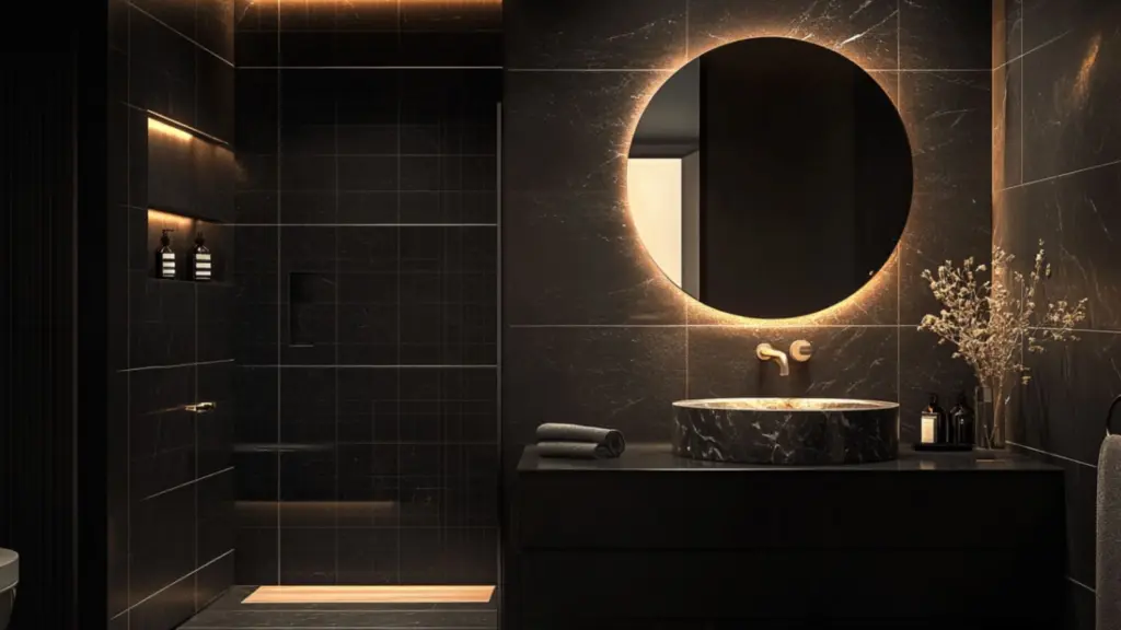 How to Style a Small Moody Bathroom with Plants & Glossy Tile: Create a Cozy, Elegant Space