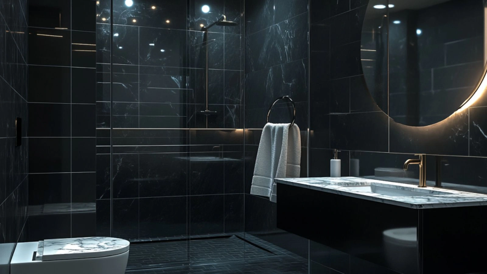 How to Style a Small Moody Bathroom with Plants & Glossy Tile: Create a Cozy, Elegant Space