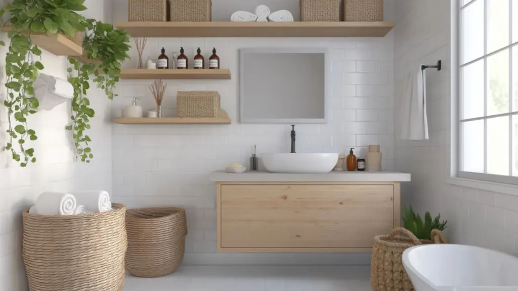 Minimalist Bloxburg Bathroom with Neutral Tones: Elegant and Functional Design Ideas