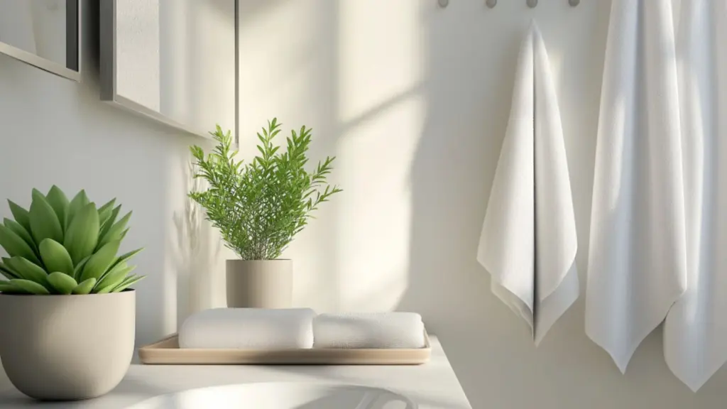 Minimalist Bloxburg Bathroom with Neutral Tones: Elegant and Functional Design Ideas