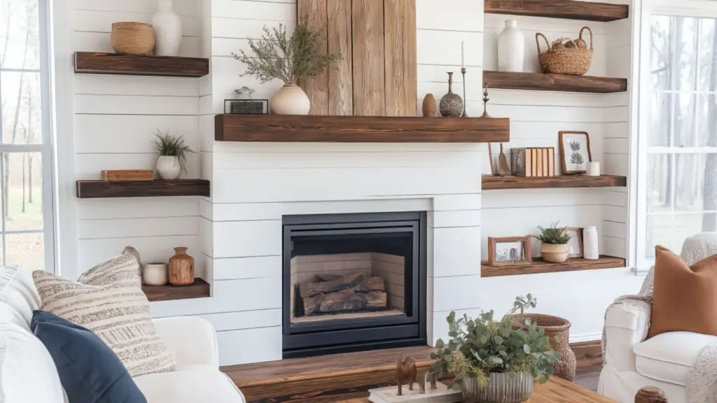 Shiplap Fireplace Ideas for Living Room: Adding Farmhouse Charm to Your Space