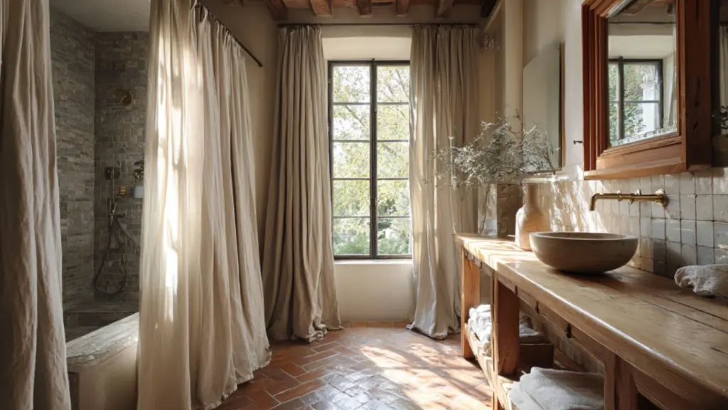 Mediterranean Bathroom Ideas with Zellige Tile and Arched Mirrors for a Timeless Spa-Like Retreat