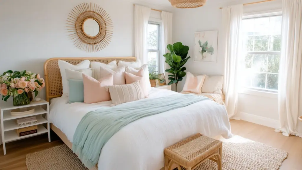 Beachy Boho Coastal Bedroom Dreams Come True with Relaxed Layers and Breezy Vibes