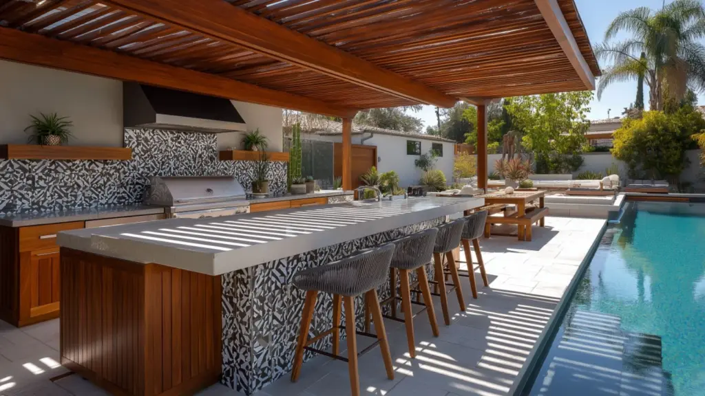 Poolside Outdoor Kitchen Ideas: Where Cooking Meets Relaxation in Your Backyard Oasis