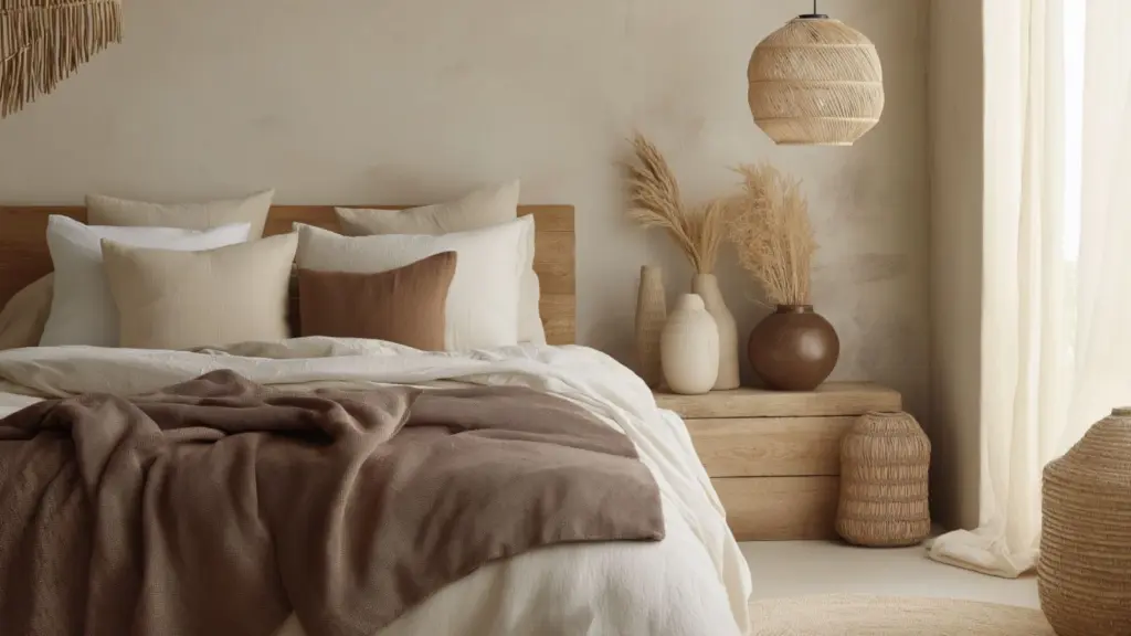 Warm Aesthetic Bedroom with Earthy Tones and Texture: Design Tips for a Cozy, Grounded Space