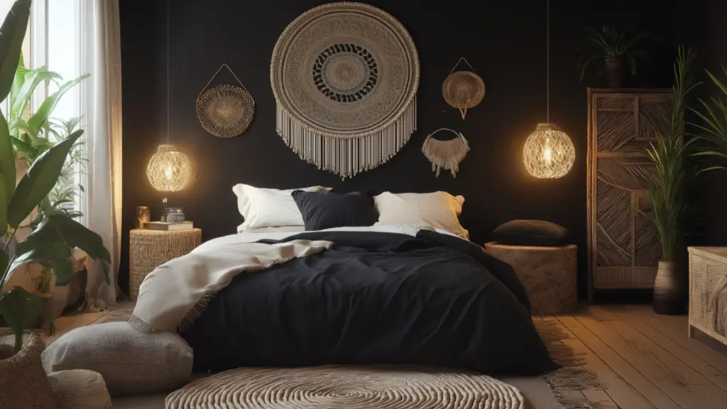 Modern Black Boho Bedroom Ideas for a Chic Look