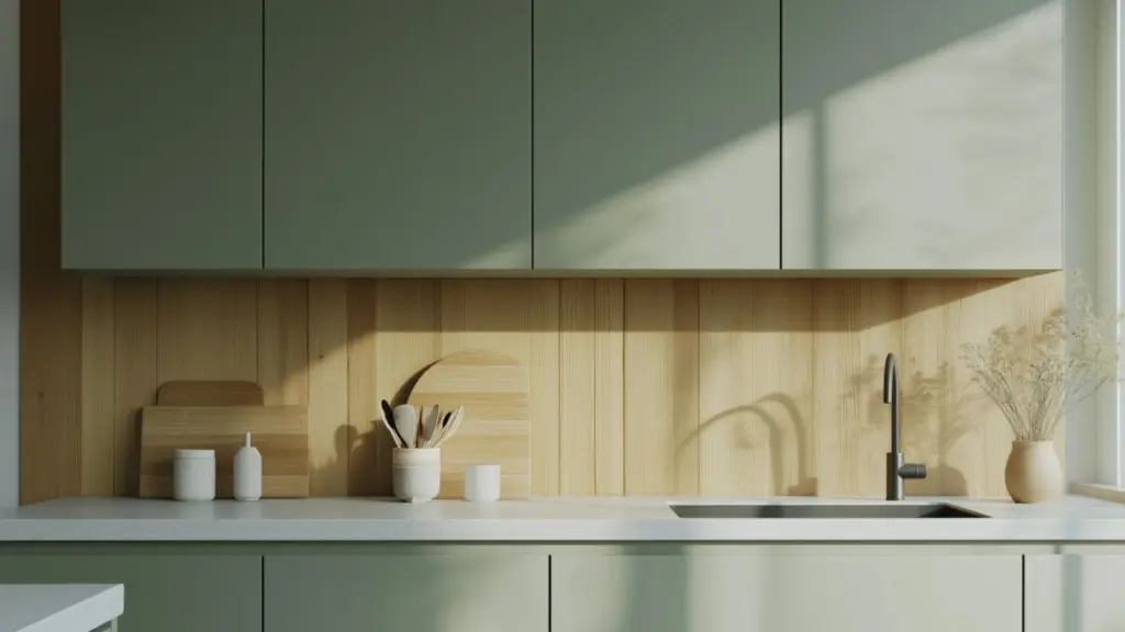 Minimalist Sage Green Kitchen Ideas with Open Shelving: Elegant Design for a Fresh, Airy Space