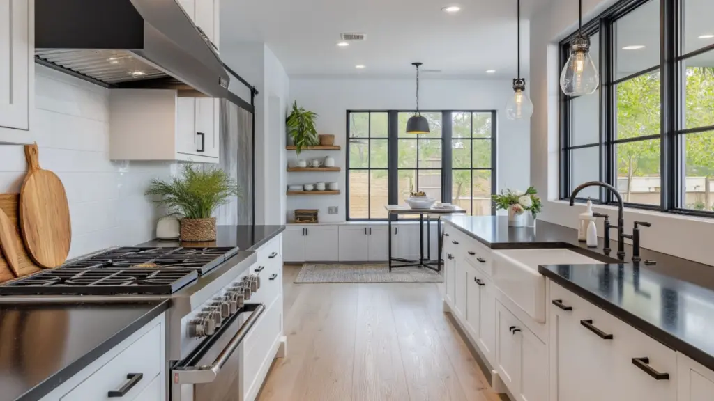 Dark Countertops in Minimalist Kitchen Designs: Elegant Contrast for a Sleek, Modern Look