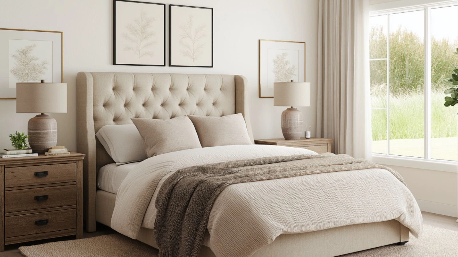 Modern Warm Cozy Bedroom Ideas: Neutral Tones and Natural Textures for a Relaxed Retreat