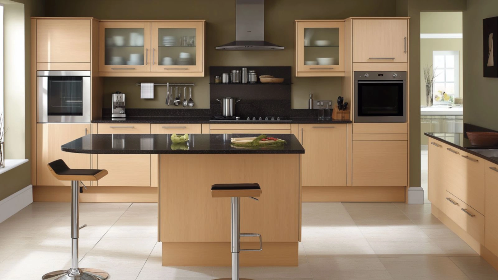 Dark Countertops in Minimalist Kitchen Designs: Elegant Contrast for a Sleek, Modern Look