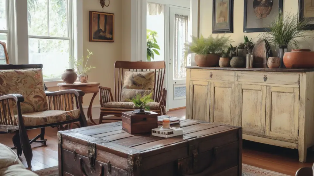 Rustic Southern Living Rooms with Vintage Touches