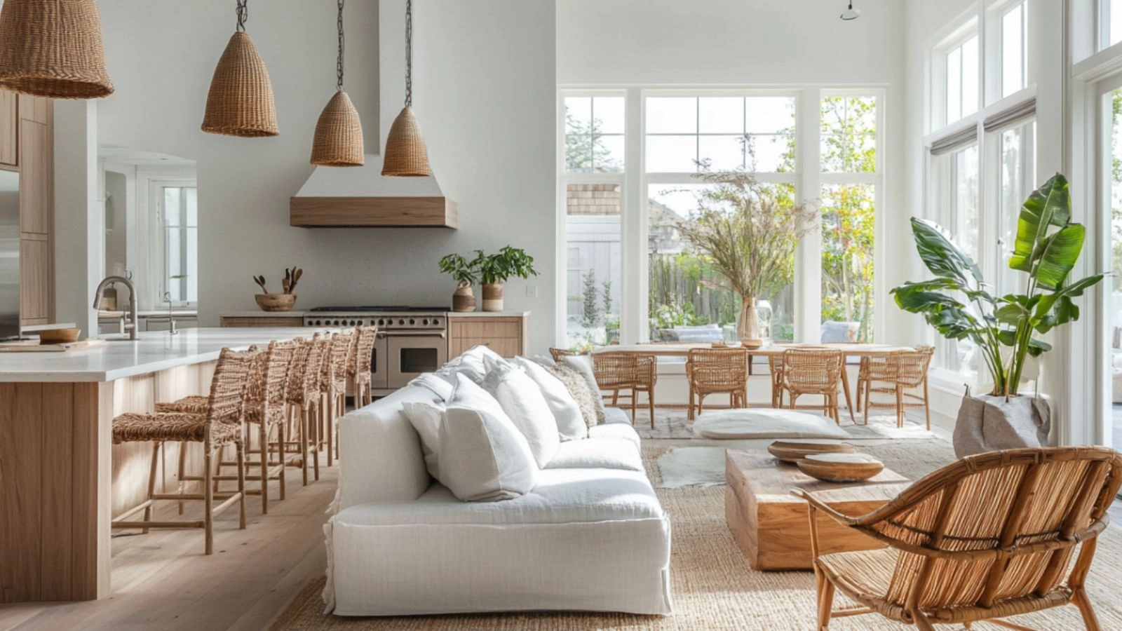 Bright Open Plan Kitchen Living Room with Natural Light: Inspiring Design Ideas for Airy Living