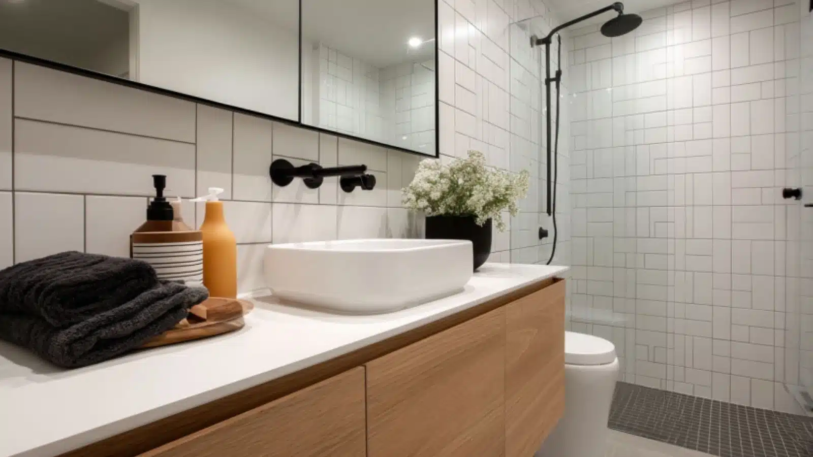 Minimalist Black and White Bathroom Decor Inspiration for a Sleek, Timeless Space