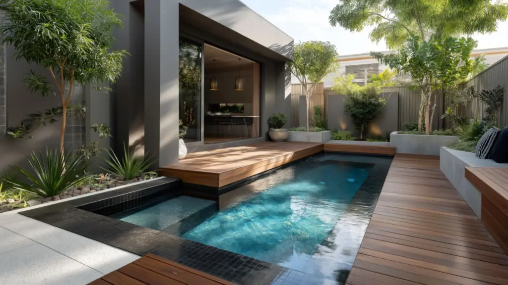 Modern Small Pool Ideas with Stylish Decking: Elegant Outdoor Designs for Compact Spaces