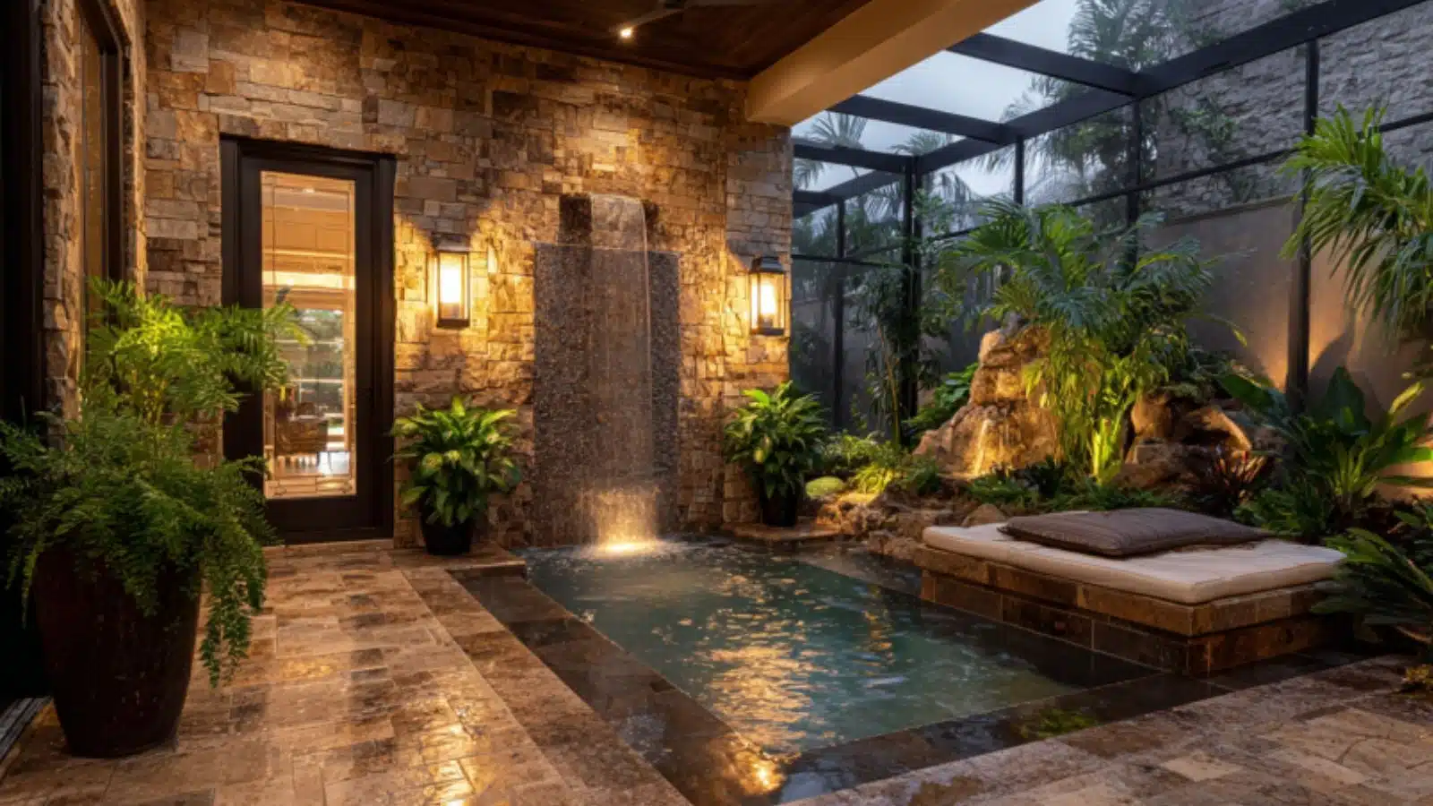 Luxury Pool Bathroom Ideas Featuring Natural Stone Accents for a Spa-Like Escape
