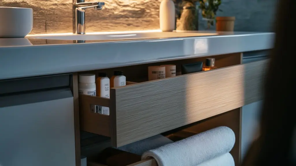 Modern Small Bathroom Design with Smart Storage