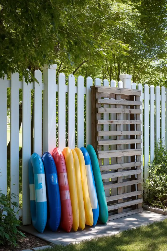 Easy Pool Float Storage Ideas: DIY Solutions with Pallets for a Tidy and Stylish Poolside