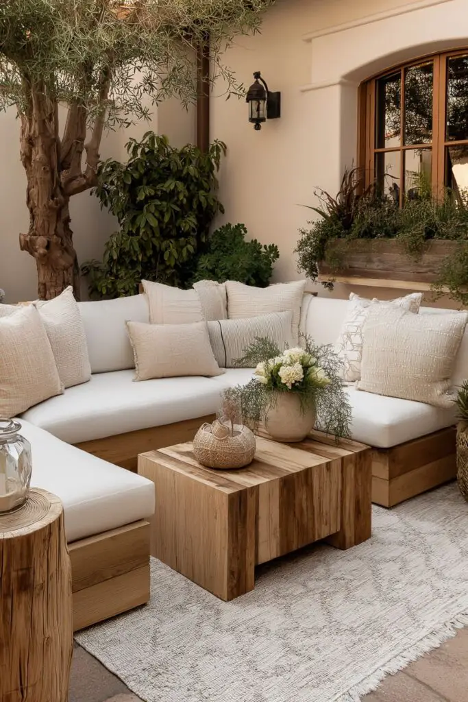 Create a Stylish Deck with Patio Underneath Featuring a Fire Pit and Cozy Seating