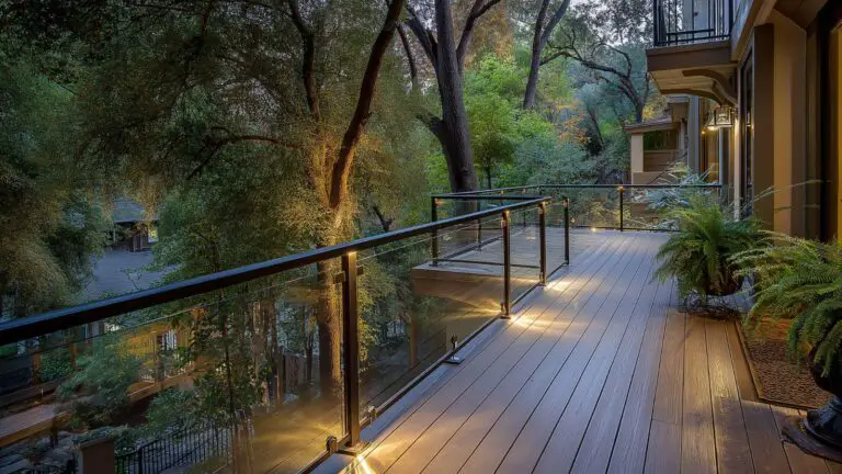 Create a Stylish Deck with Patio Underneath Featuring a Fire Pit and Cozy Seating